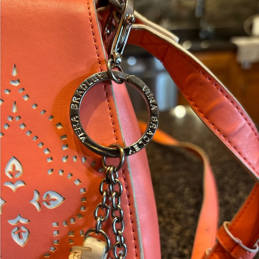 Vera Bradley Laser Cut Crossbody Bag with Tassel - Picture 2 of 7